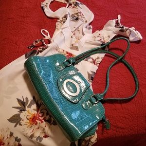 Blue Snakeskin Purse